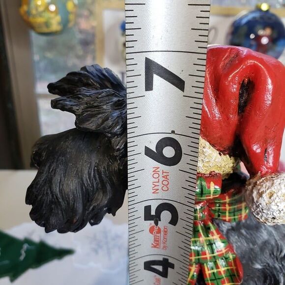 Adorable Vintage Scotty Dog Christmas Stocking Hanger Resin RARE Scottish - Picture 7 of 11
